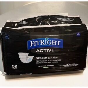 Medline GUARDS For‎ MEN 52-Count Maximum Absorbency Disposable Incontinence Pad